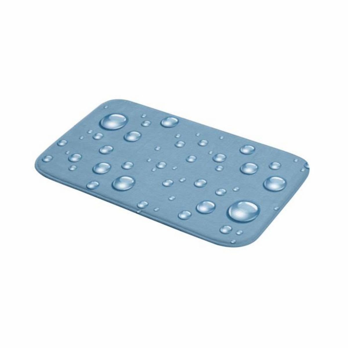 Paris Prix Tapis de Bain Microfibre  Bubble  45x75cm Bleu
