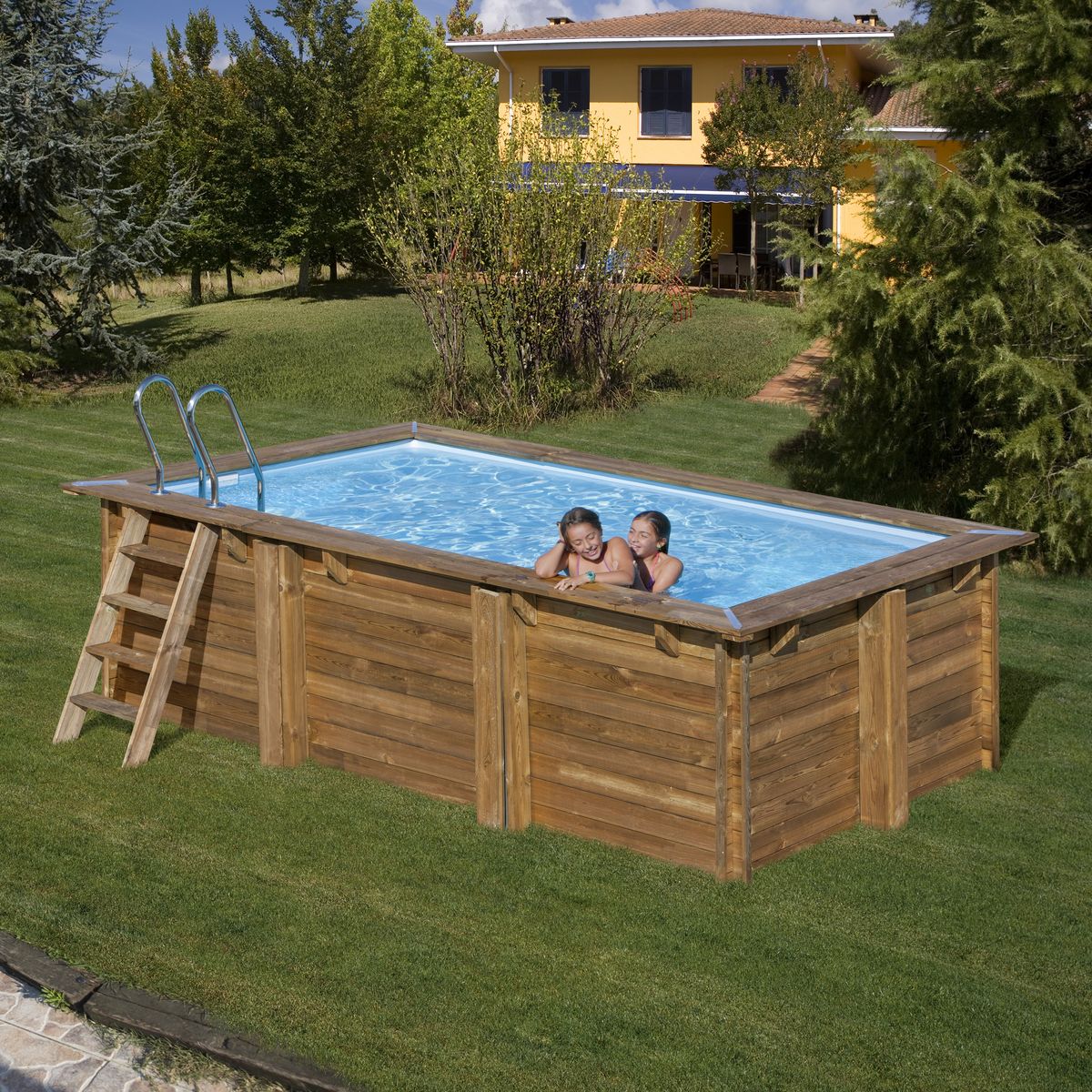 SUNBAY Piscine bois Marbella 4,27 x 2.27 x H1.19m
