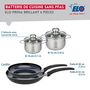 Voir la diapositive 2 : ELO Ensemble de 2 Poêles de cuisson 28 et 32 cm et 2 faitouts 14 et 16 cm Elo Prima Brillant