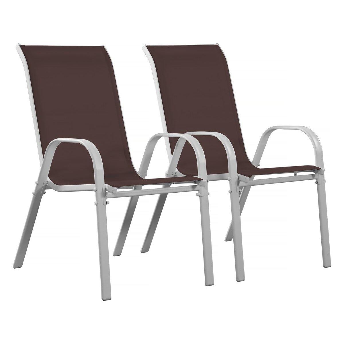Habitat et Jardin Fauteuil jardin Textilène  Cordoba  - Phoenix - Taupe - Lot de 2