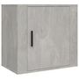 Voir la diapositive 2 : VIDAXL Table de chevet murale Gris beton 50x30x47 cm