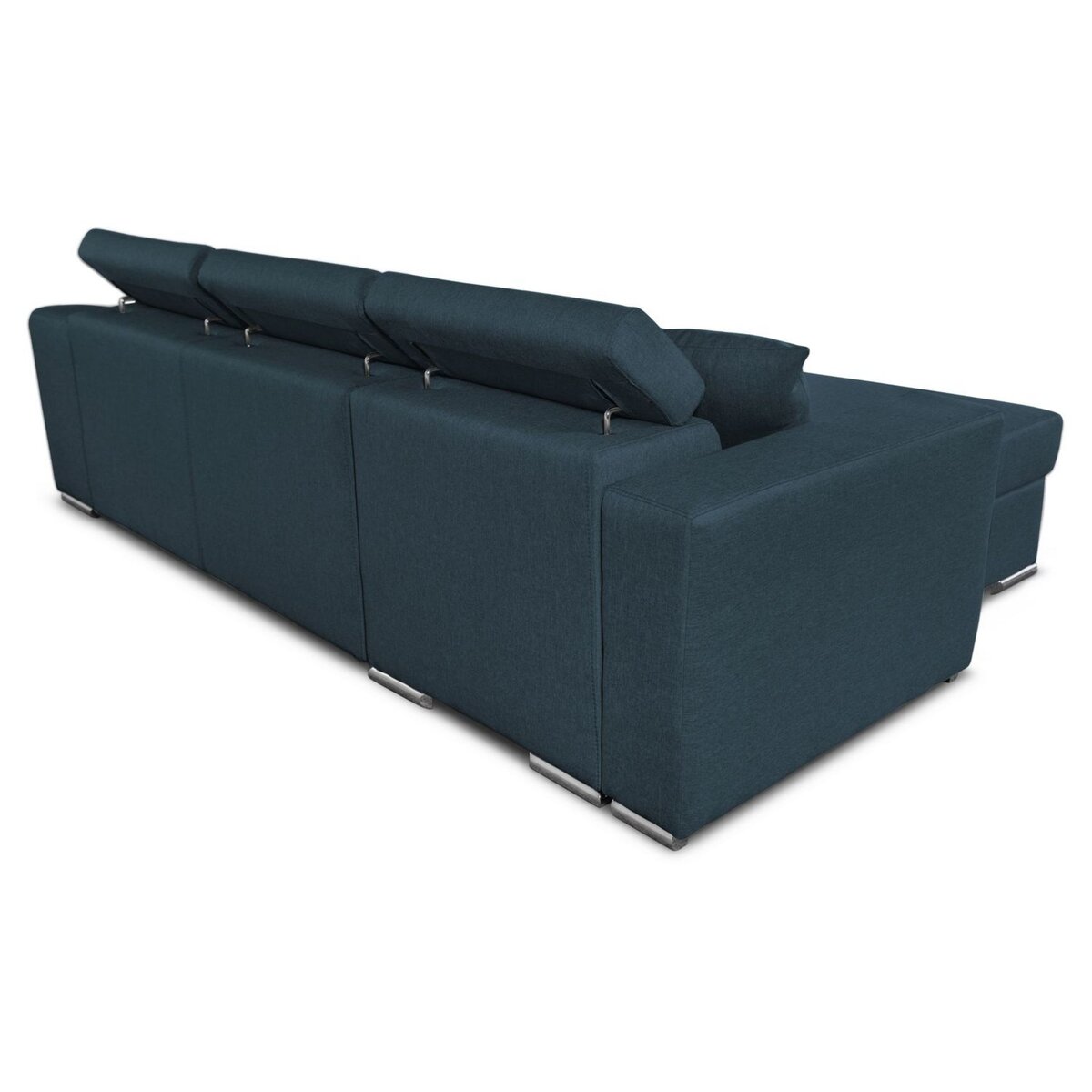 Canapé d'angle convertible réversible 5 places avec niche de rangement fixe à droite tissu STYL 