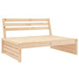 Voir la diapositive 2 : VIDAXL Canape central de jardin 120x80 cm bois de pin massif