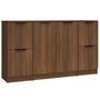Voir la diapositive 2 : VIDAXL Buffets 3 pcs Chene marron Bois d'ingenierie