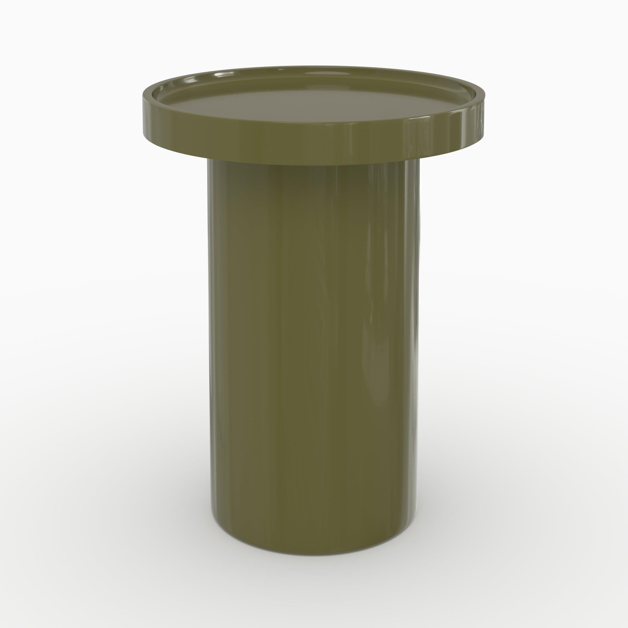 Voir la diapositive 6 : MAISON PAVANE Lot de 3 tables basses laquées blanches, vert olive et rouge en mdf-nora