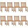 Voir la diapositive 2 : VIDAXL Chaises de jardin lot de 8 avec coussins Bois de teck massif