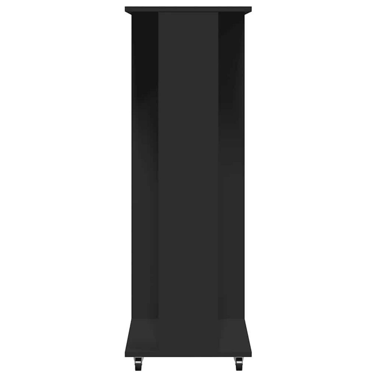 VIDAXL Garde-robe avec roues noir 102x38x110 cm bois d'ingenierie