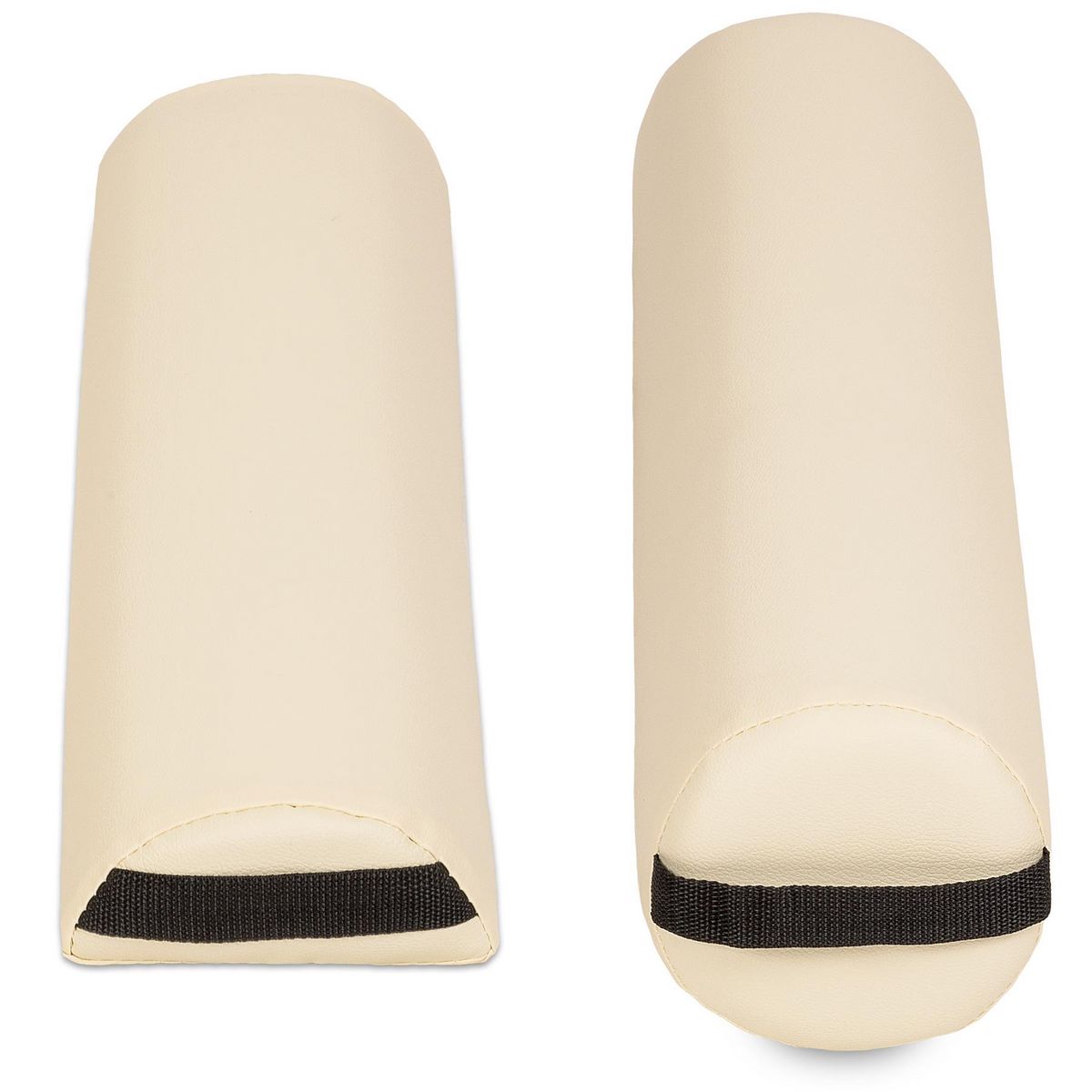 tectake Ensemble de coussins de massage demi-rouleau et rouleau pour le cou ou le genou beige