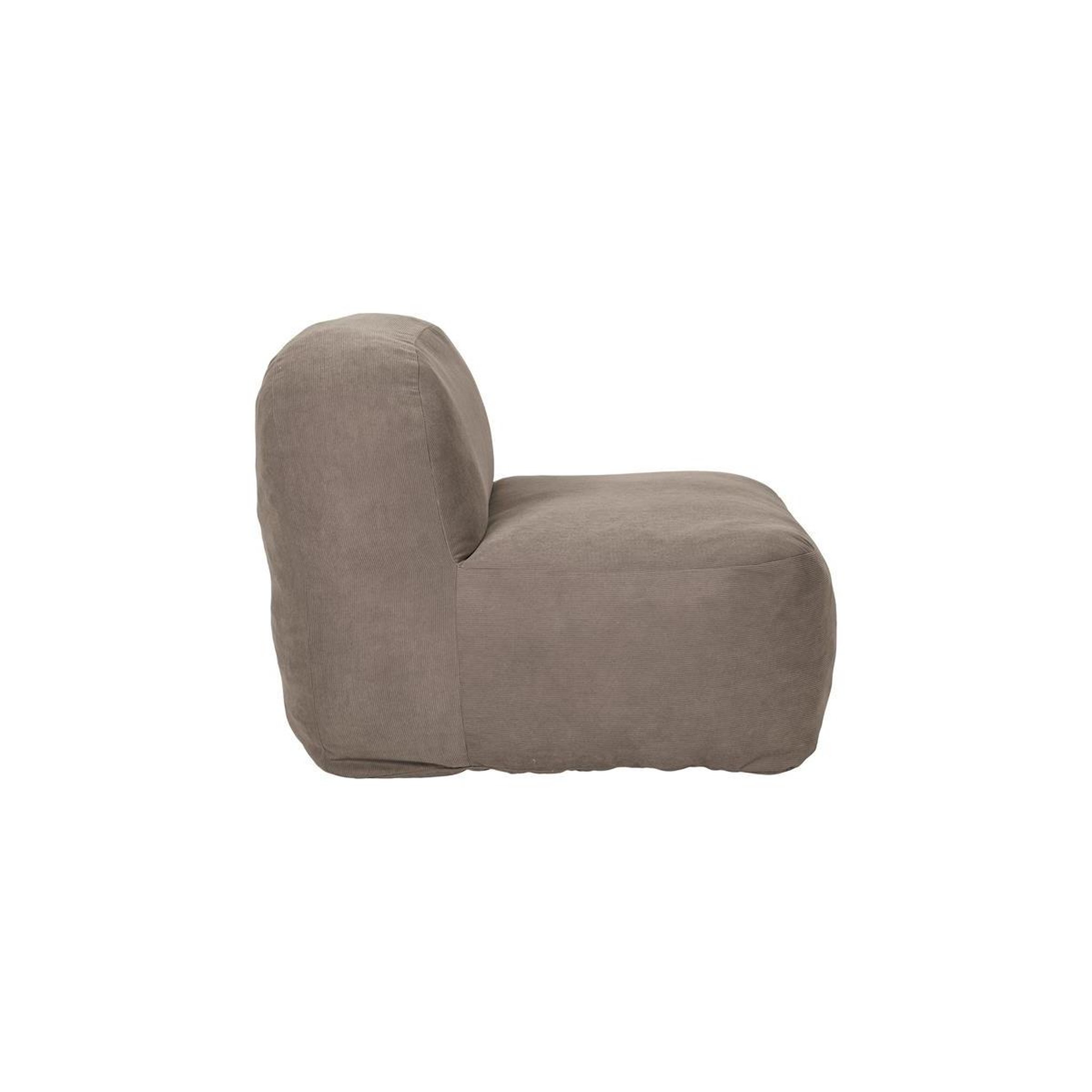 Voir la diapositive 3 : The Home Deco Factory Fauteuil compressé côtelé  jules  85cm taupe