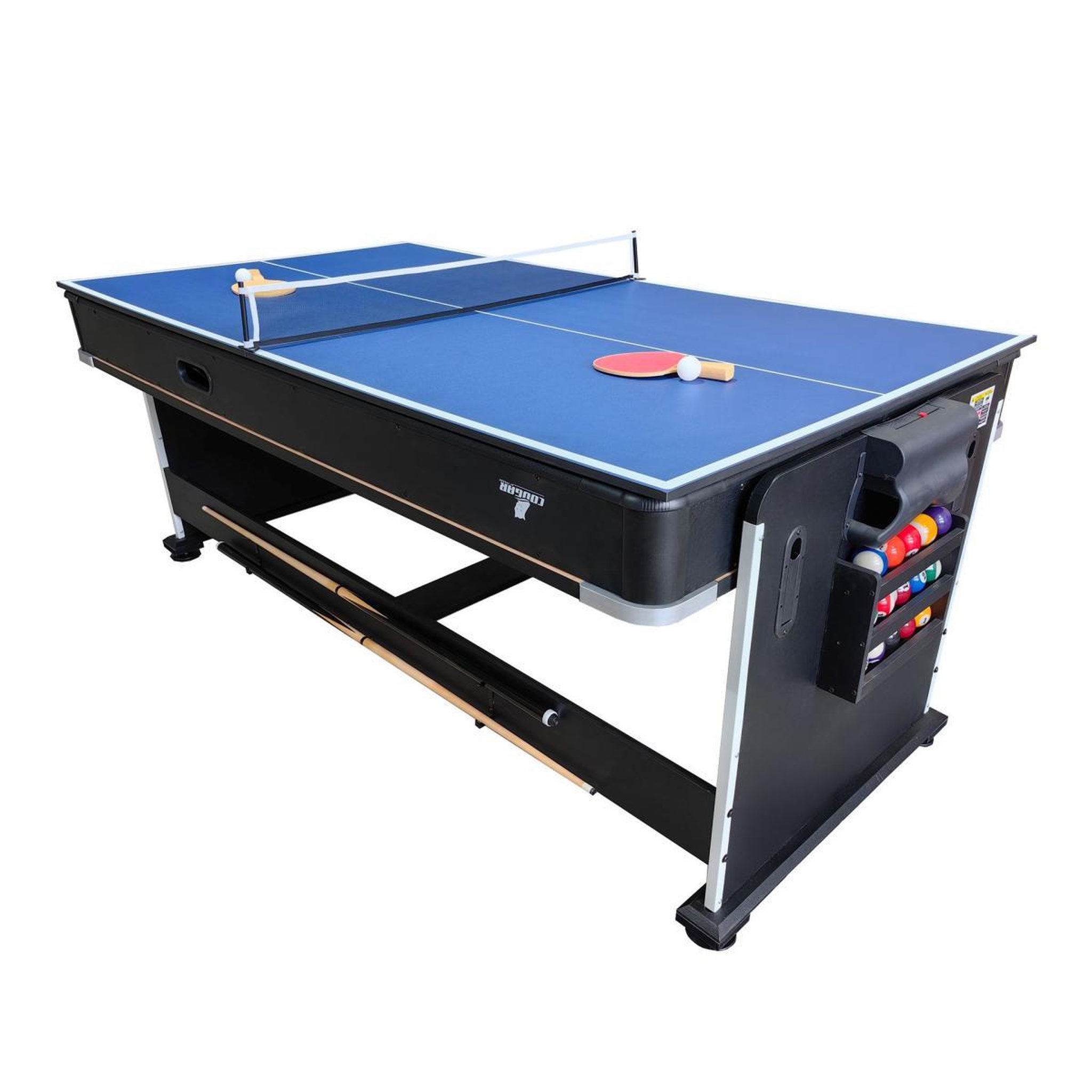 Voir la diapositive 2 : Cougar Table multi-jeux  4-en-1 noire