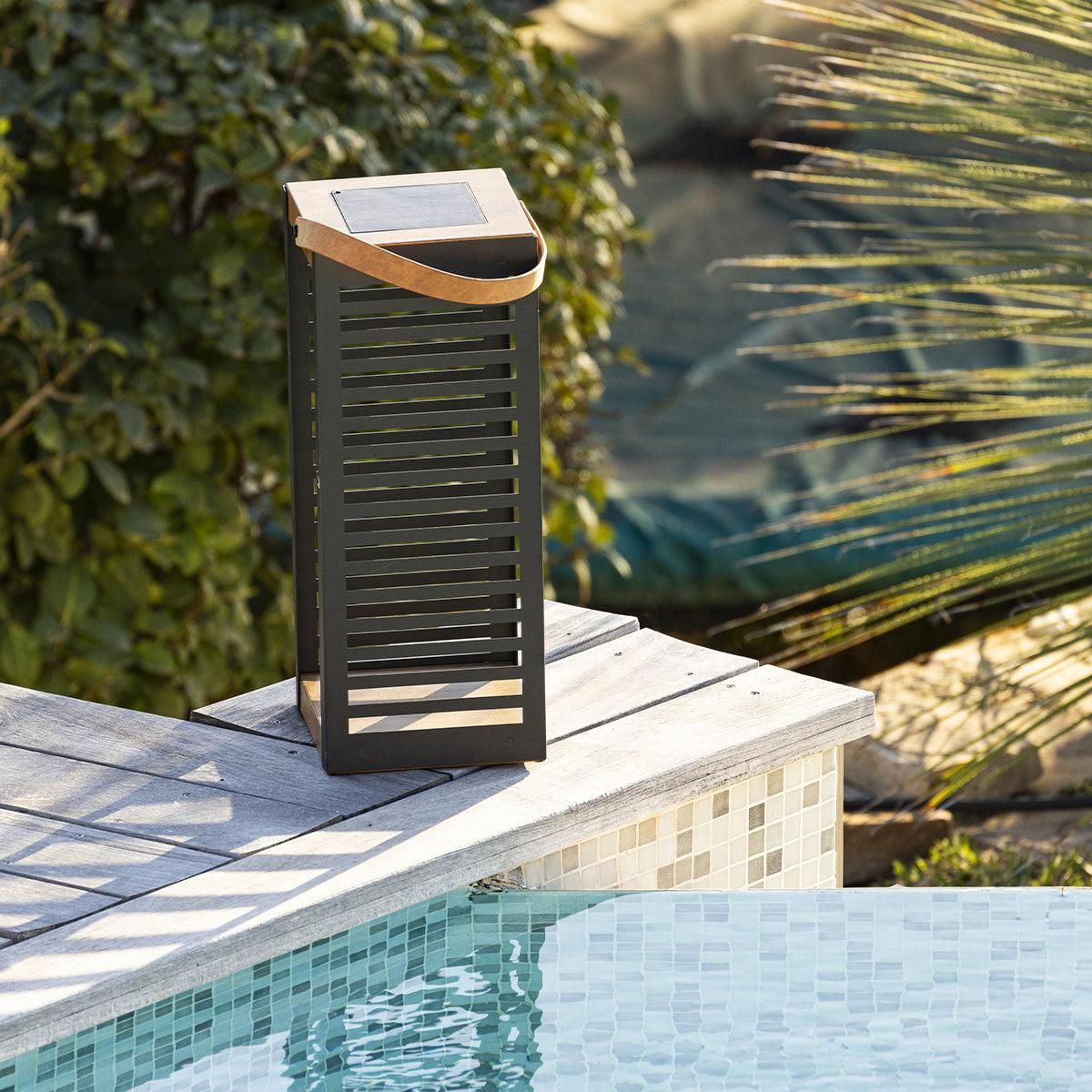 Lumisky Lanterne solaire FERIAN Noir Metal H50cm