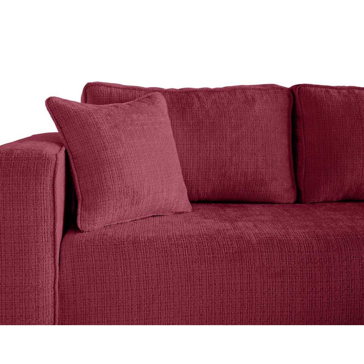 BEST MOBILIER Topaze - canapé d'angle déhoussable réversible 4 places en velours texturé