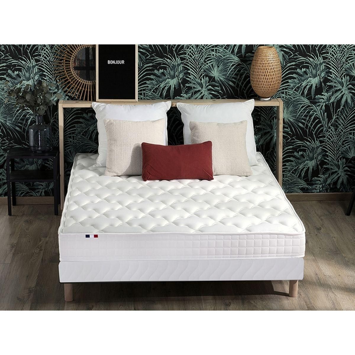 Ensemble Matelas accueil mémoire de forme + Sommier 140 x 190 cm MAM AZUR