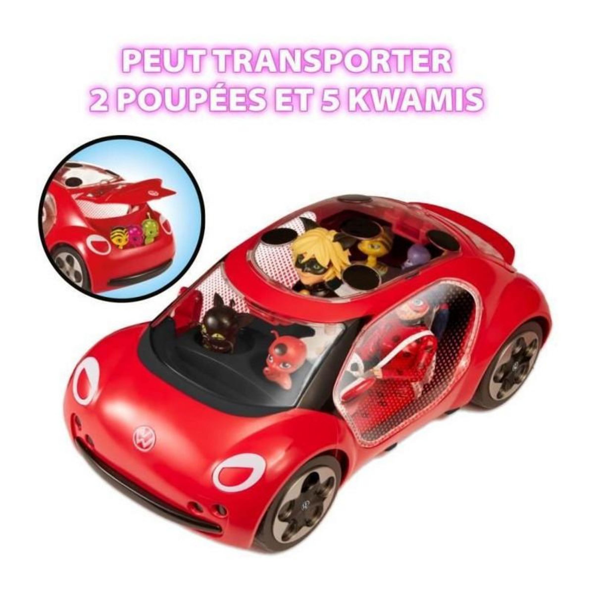 BANDAI Bandai – Voiture Miraculous Ladybug - Volkswagen e-Beetle de Ladybug – Film Miraculous - P50669