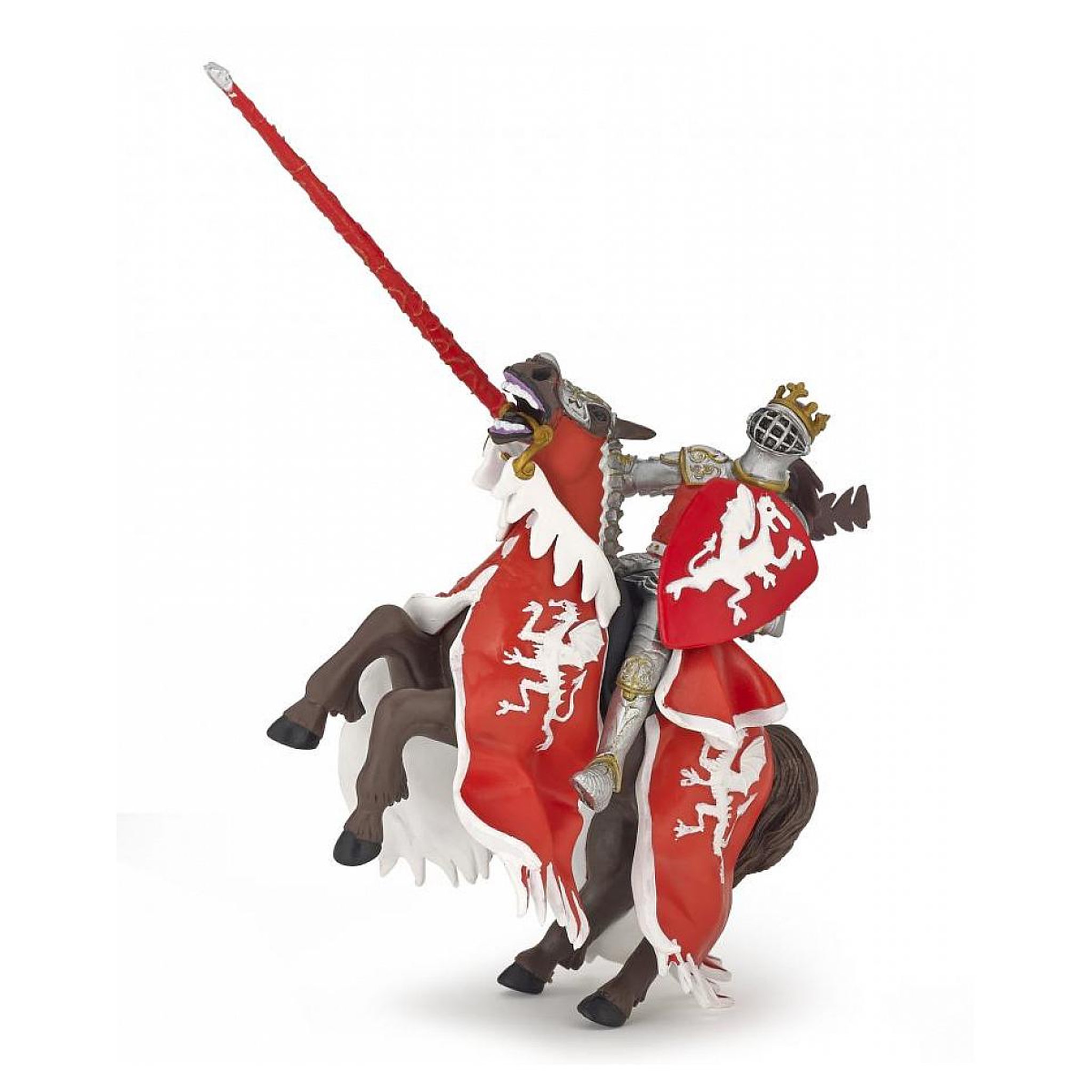 Voir la diapositive 2 : Papo 39386 Figurine Roi au dragon rouge