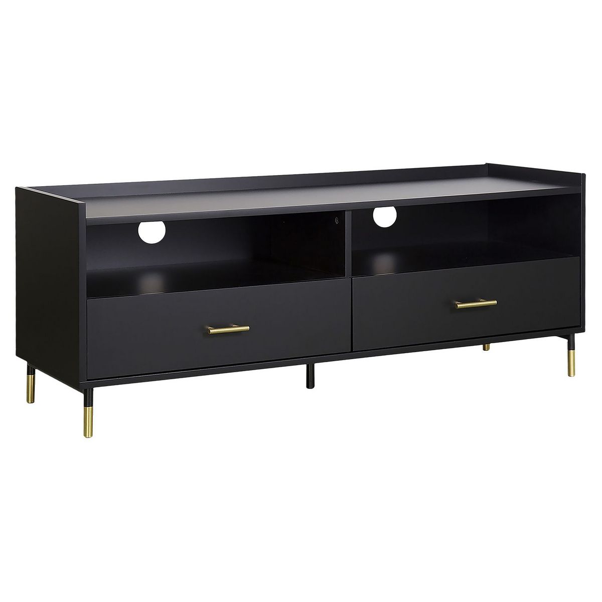 ATMOSPHERA Meuble TV 2 tiroirs 2 niches L120cm IRIS