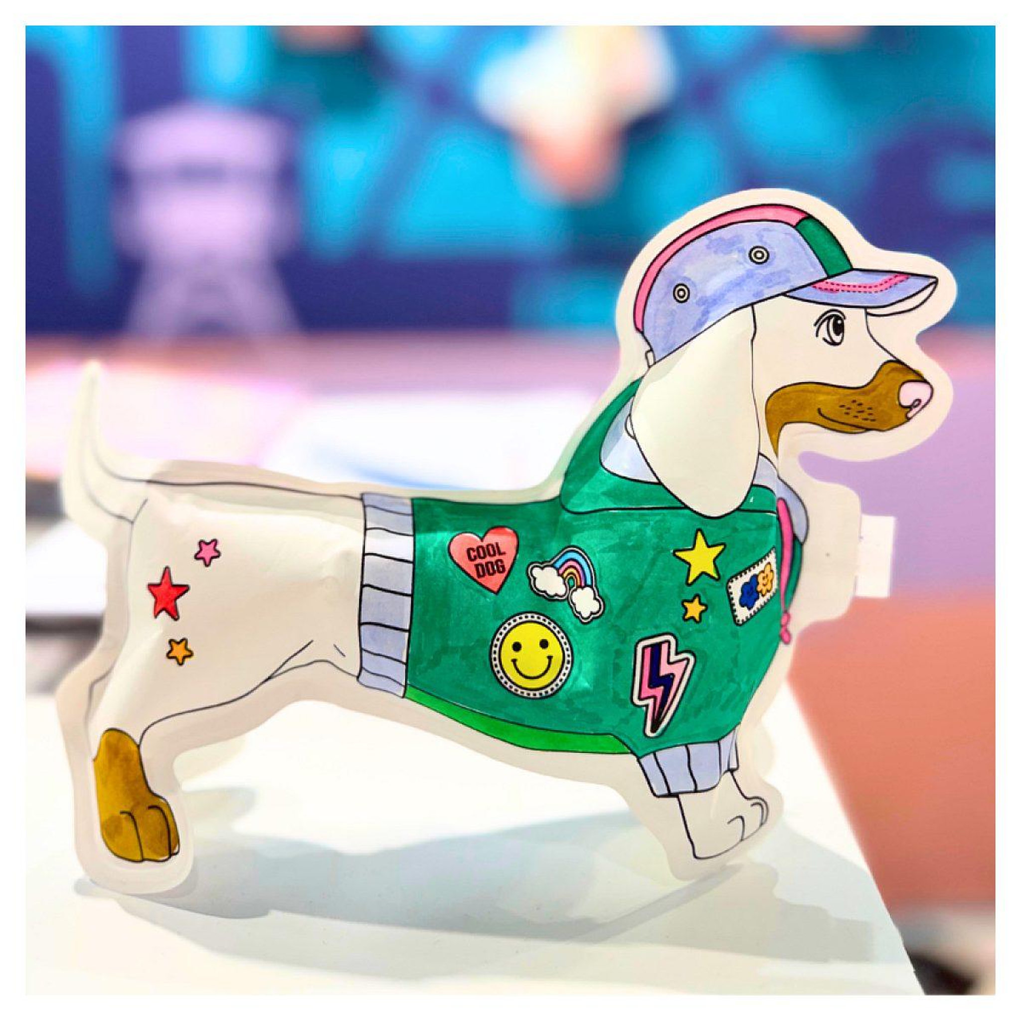 Voir la diapositive 3 : ARA CREATIVE Lot de 2 Coloriages gonflable  Cool Dog