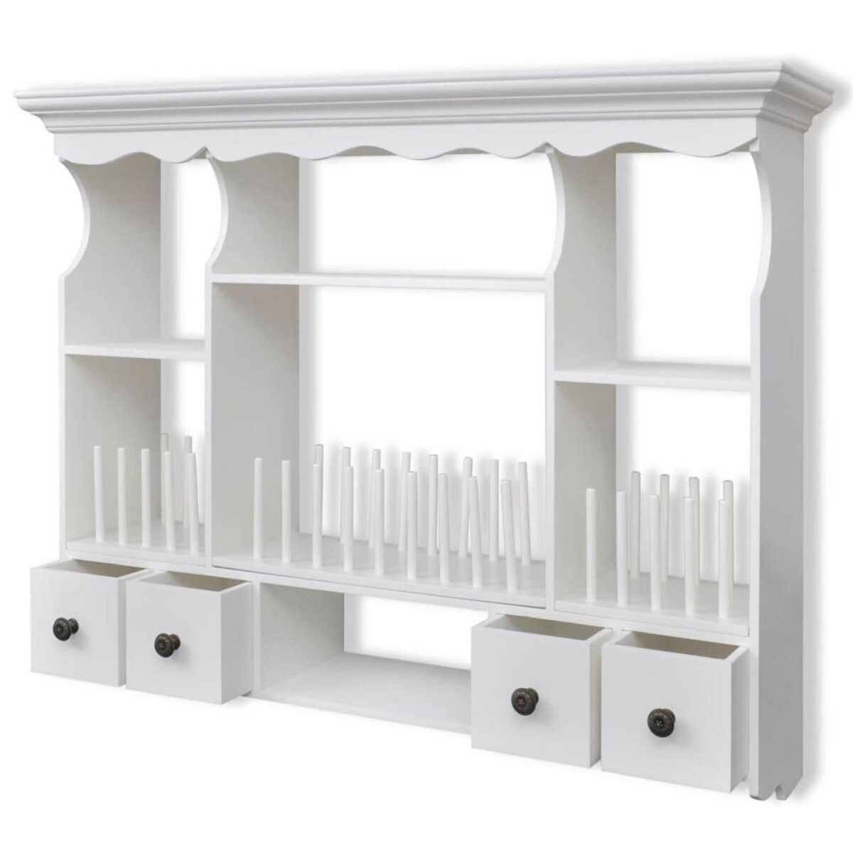 VIDAXL Armoire murale de cuisine en bois Blanc