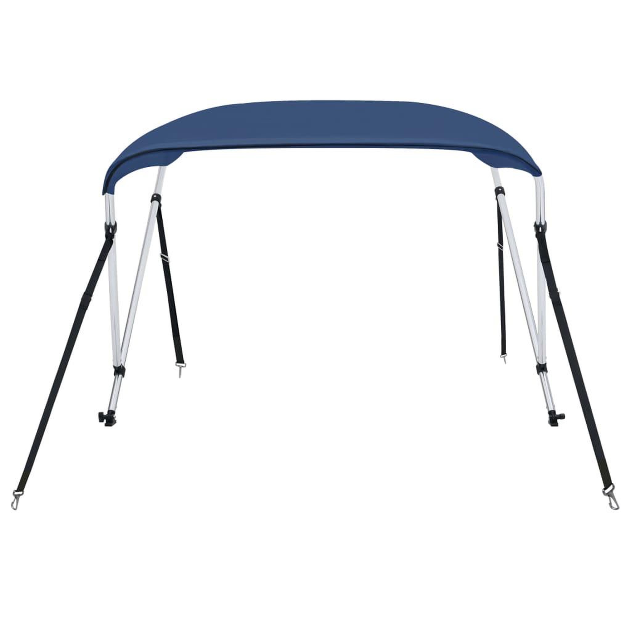 Voir la diapositive 3 : VIDAXL Auvent bimini a 2 arceaux Bleu marine 180x150x110 cm