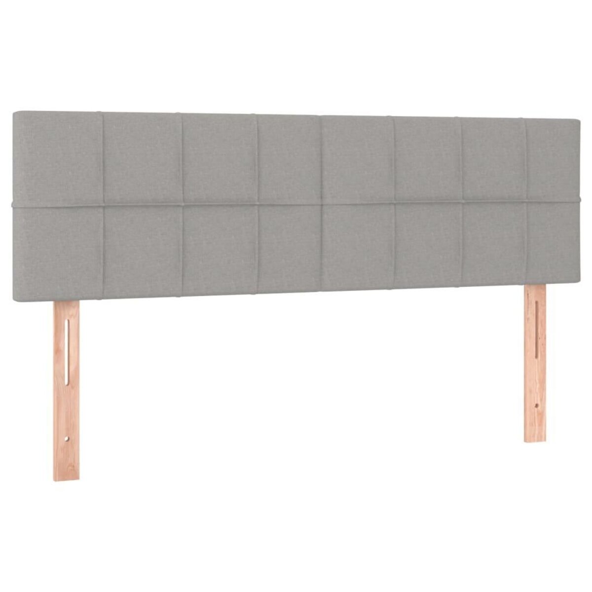 VIDAXL Tete de lit a LED Gris clair 144x5x78/88 cm Tissu