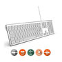 Voir la diapositive 3 : Mobility Lab MOBILITY LAB ML304304 - Clavier Design Touch Filaire avec 2 USB pour Mac - AZERTY - Blanc et argente