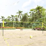 VIDAXL Filet de volley-ball jaune et noir 823x244 cm PE tissu