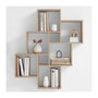 Voir la diapositive 2 : FMD Étagere murale LAURIO 2 - Décor chene - L81,2 x H94,3 x P15,7 cm - Fabriqué en Allemagne