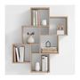 Voir la diapositive 2 : FMD Étagere murale LAURIO 2 - Décor chene - L81,2 x H94,3 x P15,7 cm - Fabriqué en Allemagne