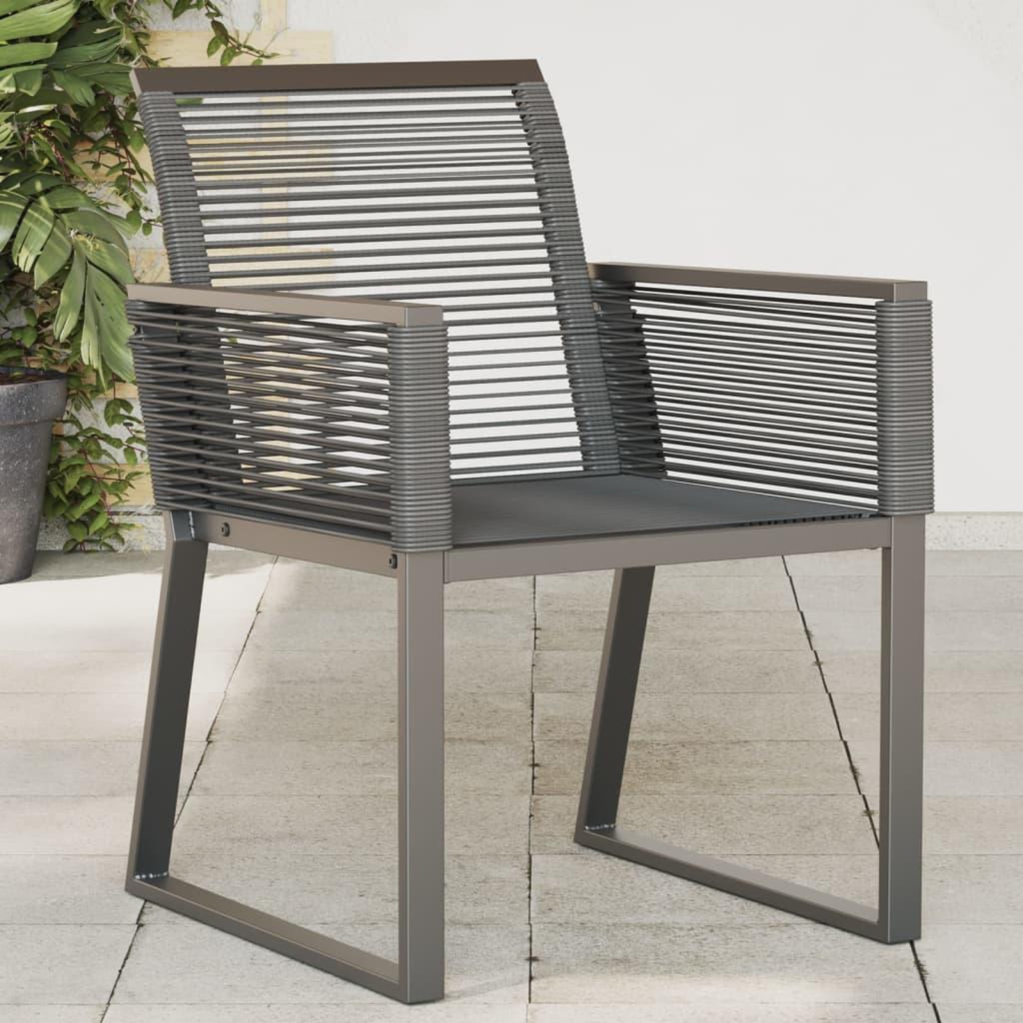 VIDAXL Chaises de jardin lot de 4 noir resine tressee