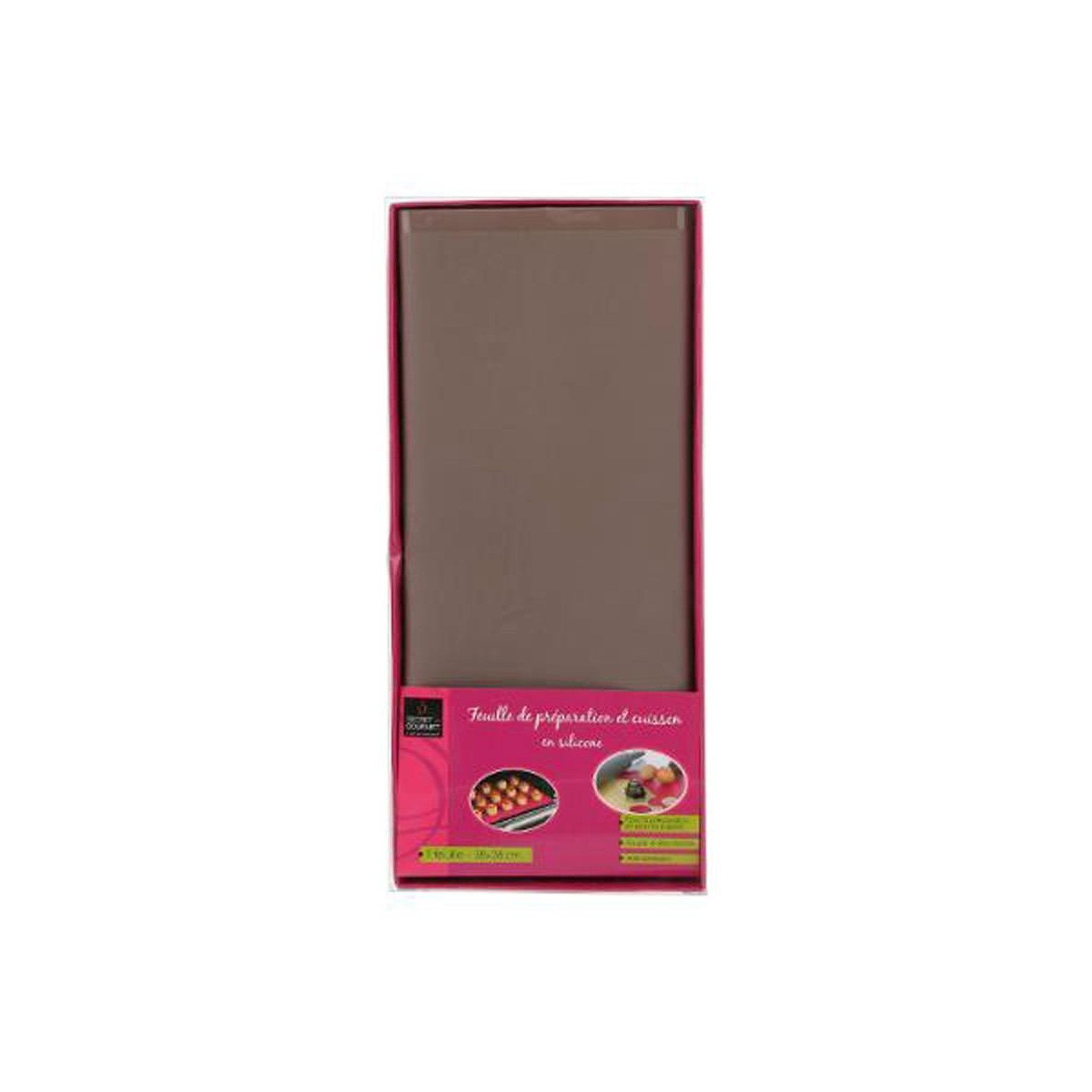 Voir la diapositive 2 : FIVE Feuille de cuisson silicone  gourmand  38cm taupe