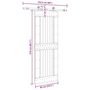 Voir la diapositive 6 : VIDAXL Porte coulissante et kit de quincaillerie 85x210 cm pin massif