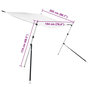 Voir la diapositive 6 : VIDAXL Kit d'extension d'ombrage T-Top blanc 174x205x(115-194) cm