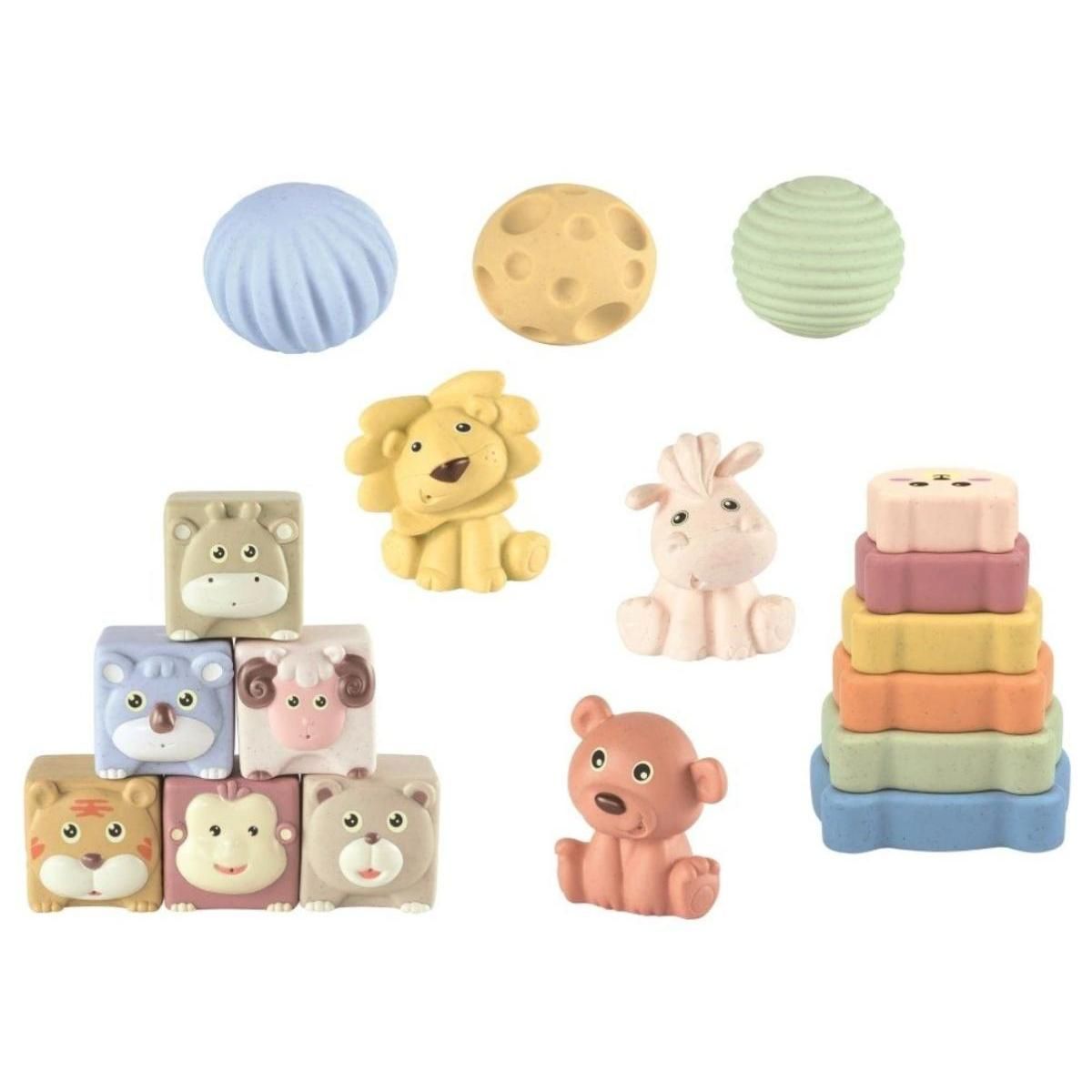 ELINELI Jouets pour le bain - set 4en1 avec animaux