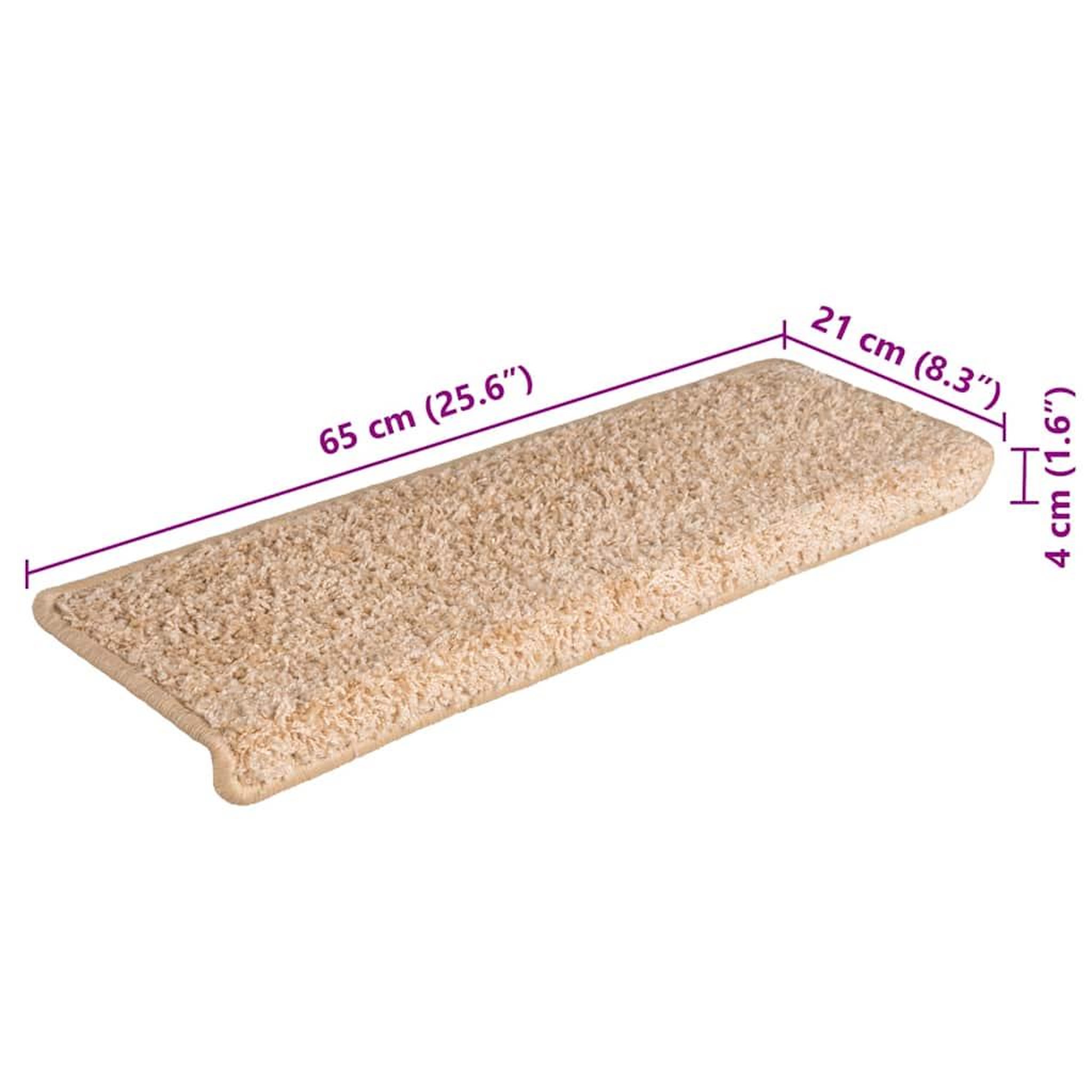 Voir la diapositive 6 : VIDAXL Tapis d'escalier 30 pcs 65x21x4 cm dore