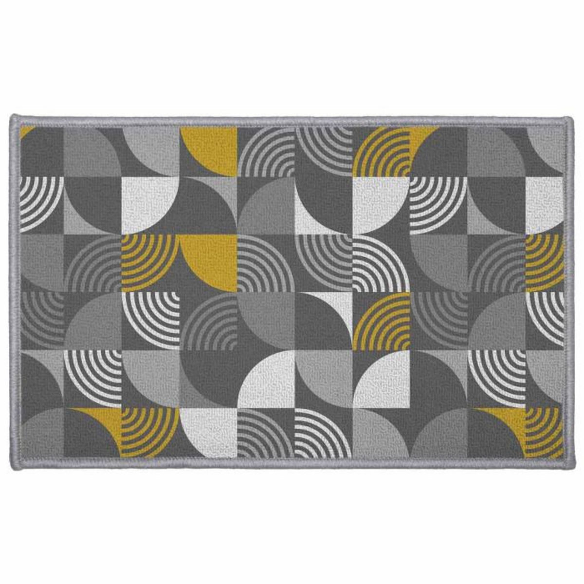 Paris Prix Tapis Déco Imprimé  Rythmo  50x80cm Gris