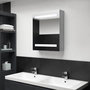 Voir la diapositive 1 : VIDAXL Armoire de salle de bain a miroir LED Gris beton 50x14x60 cm