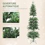 Voir la diapositive 6 : HOMCOM Sapin de Noël artificiel LED x 300 blanc chaud 8 modes H.210 cm 826 branches support vert