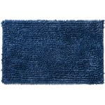 GUY LEVASSEUR Tapis de bain uni irisé en polyester. Coloris disponibles : Bleu