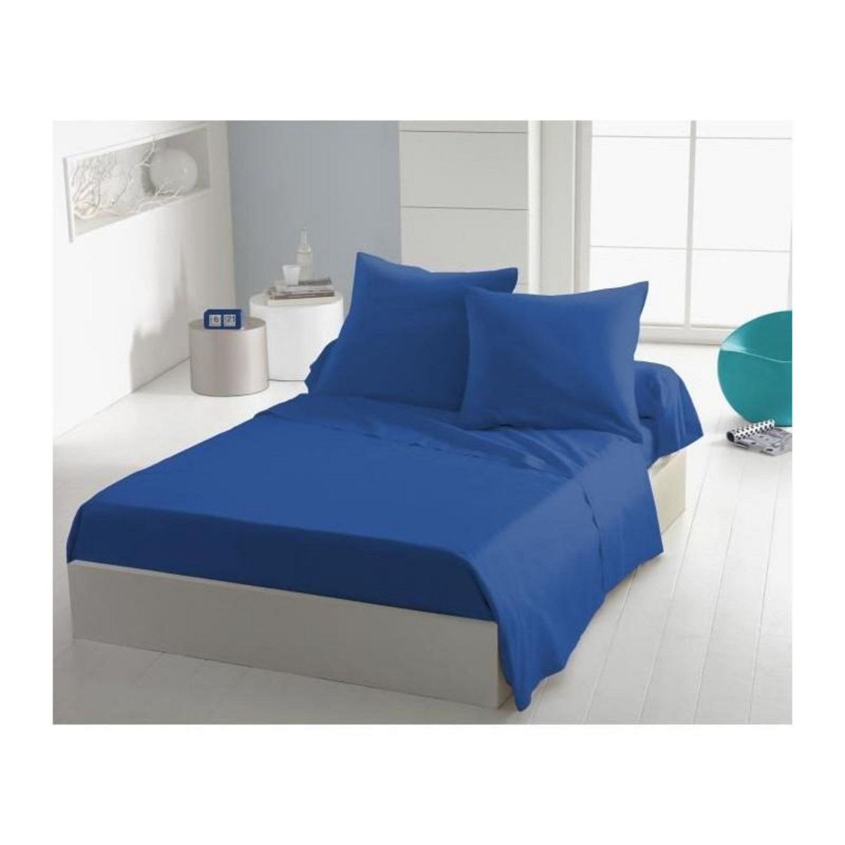 HOME LINGE PASSION Drap plat - HOME LINGE PASSION - 240 x 300 cm - Bleu