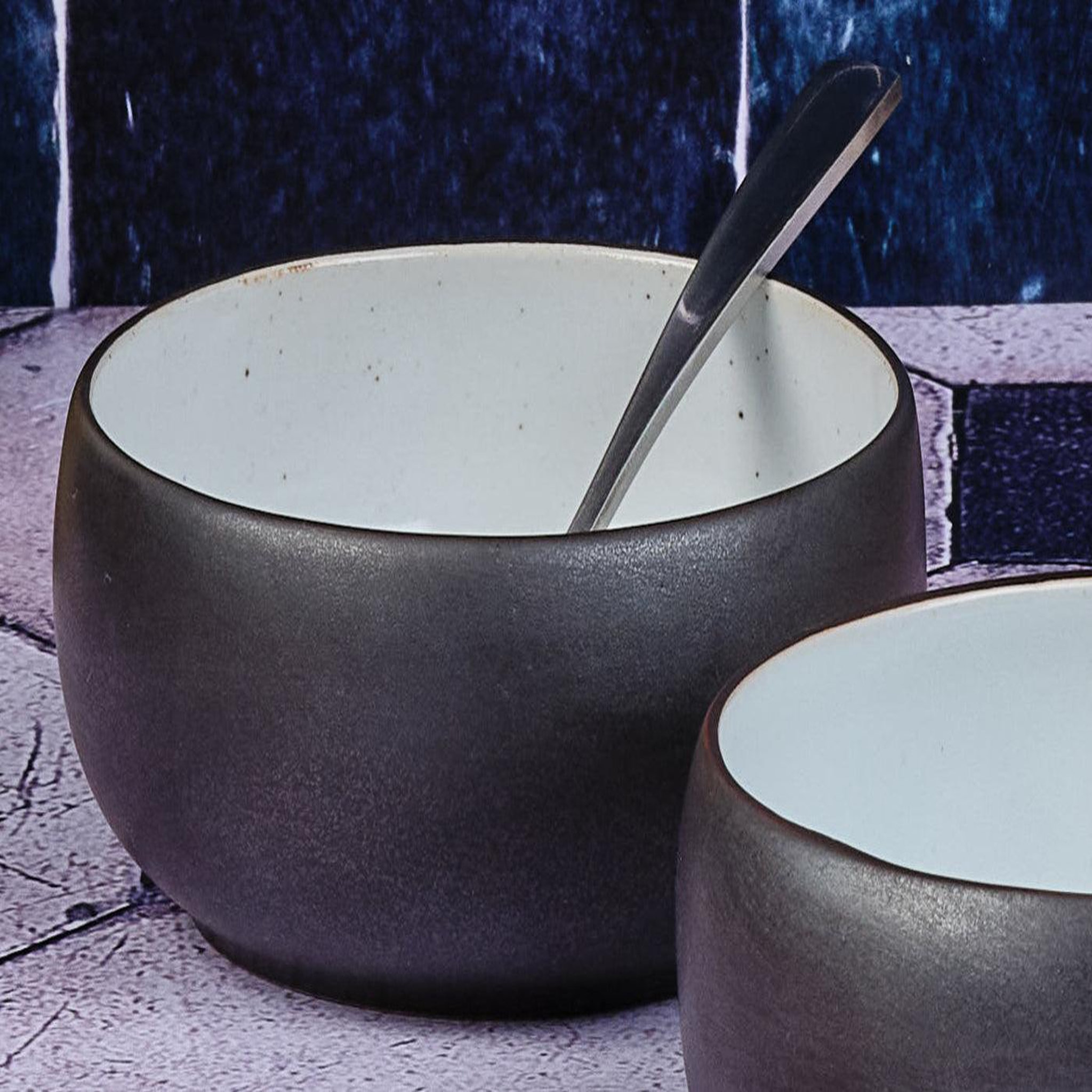Voir la diapositive 5 : BJORN Bol gourmet ø12cm - 4 pièces - onyx