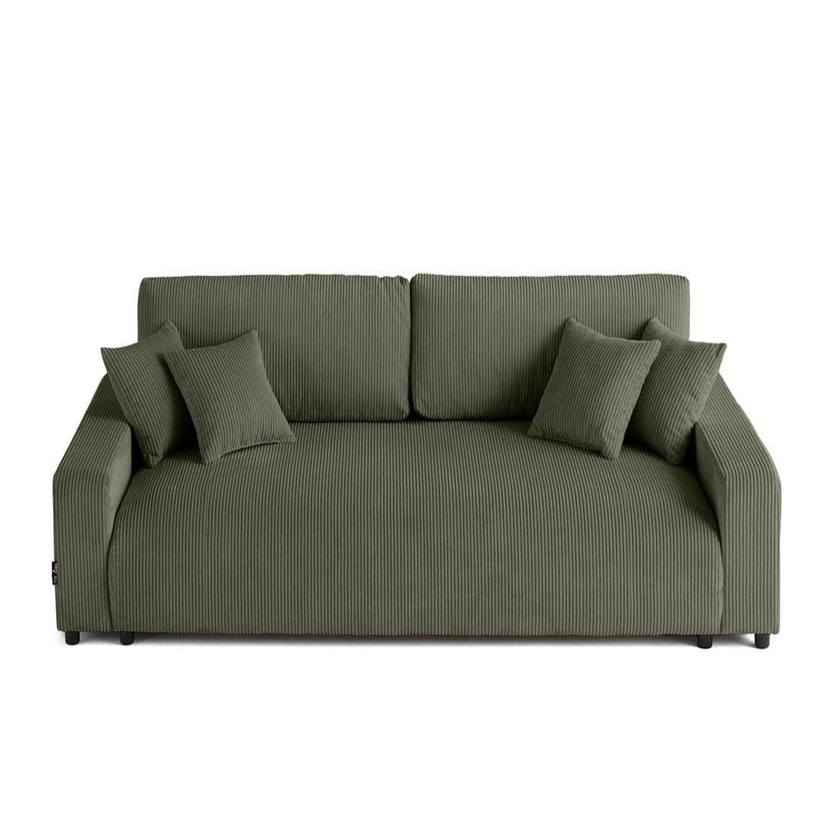 LISA DESIGN Pivoine - canapé droit 3 places - convertible avec coffre - en velours côtelé