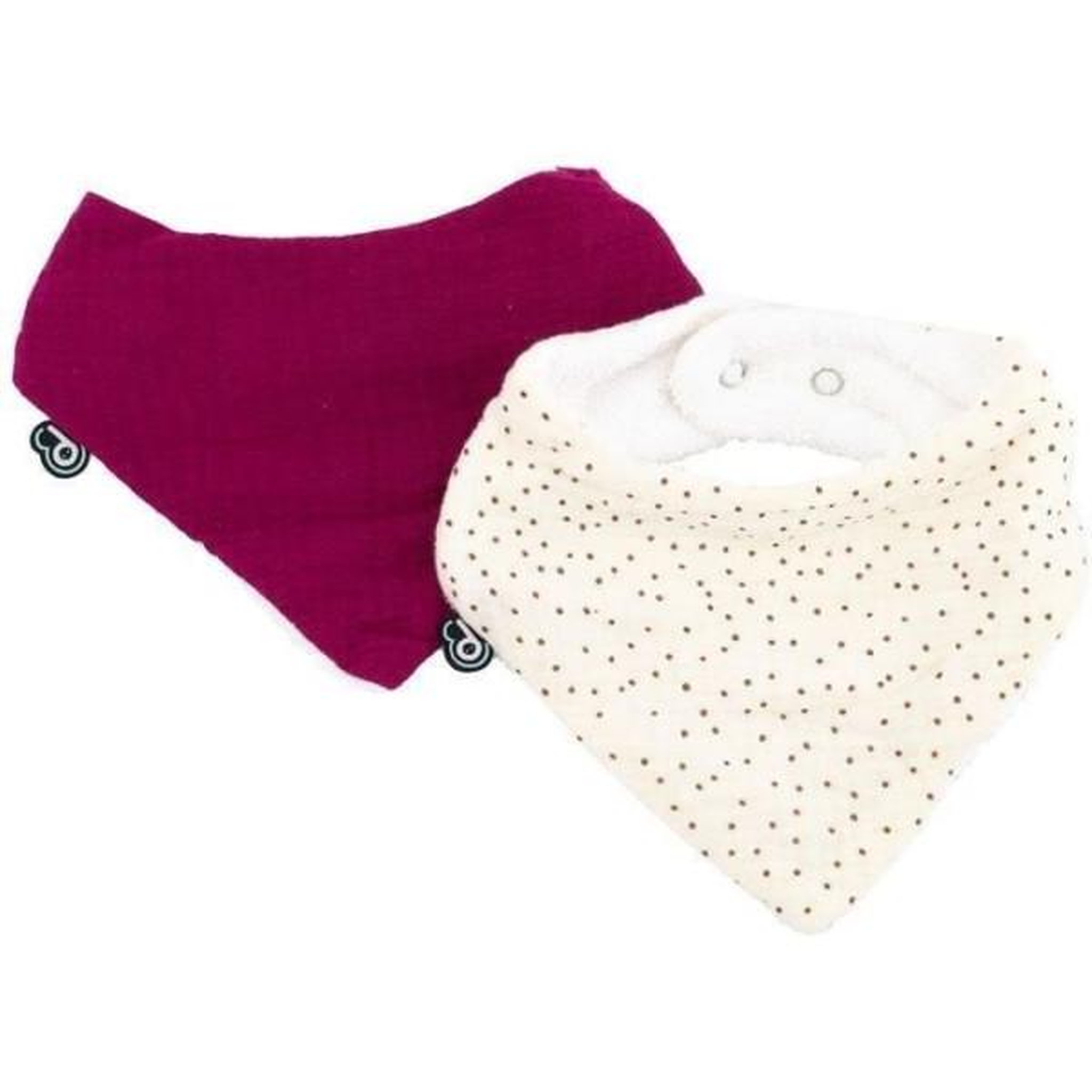 DOMIVA Lot x2 bavoirs bandana - domiva - tu - mousseline - grenadine pois
