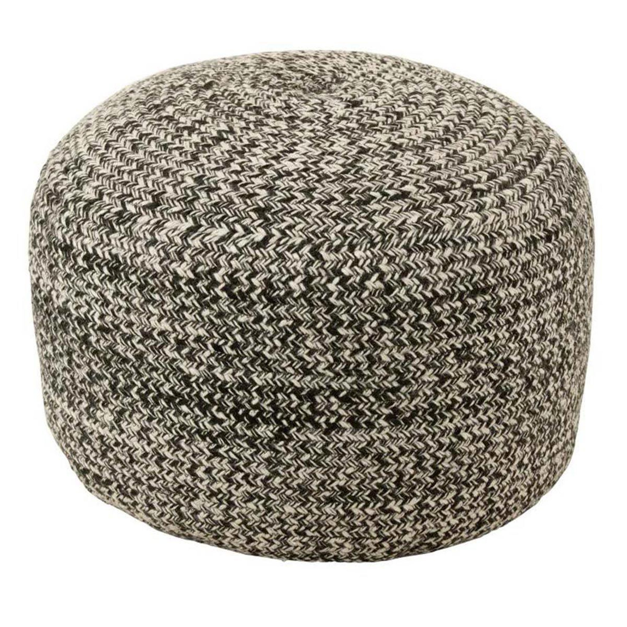 Voir la diapositive 1 : J-LINE Pouf design  miami  50cm noir & blanc