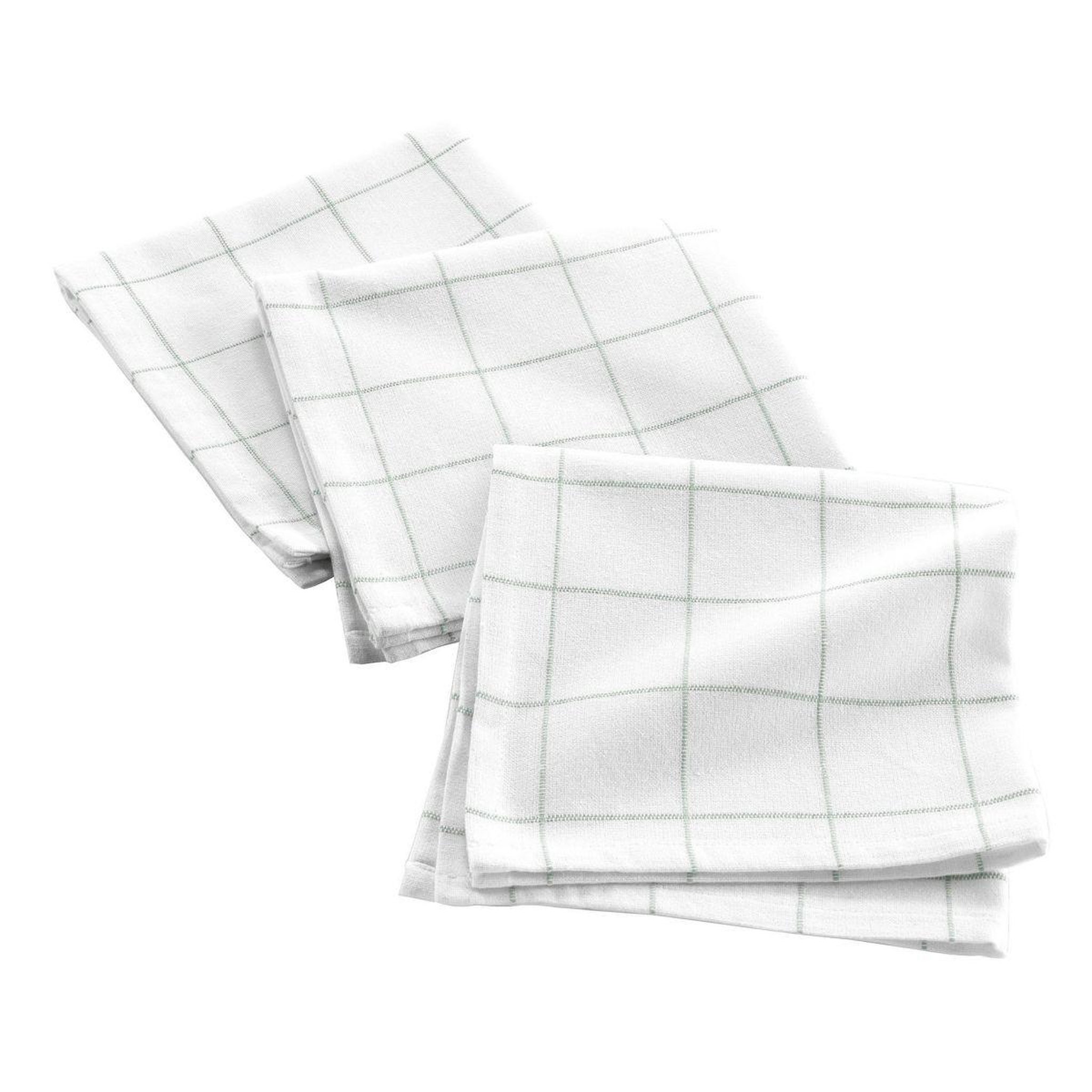 Douceur d'Intérieur Lot de 3 serviettes de table  axel  40x40cm vert sauge
