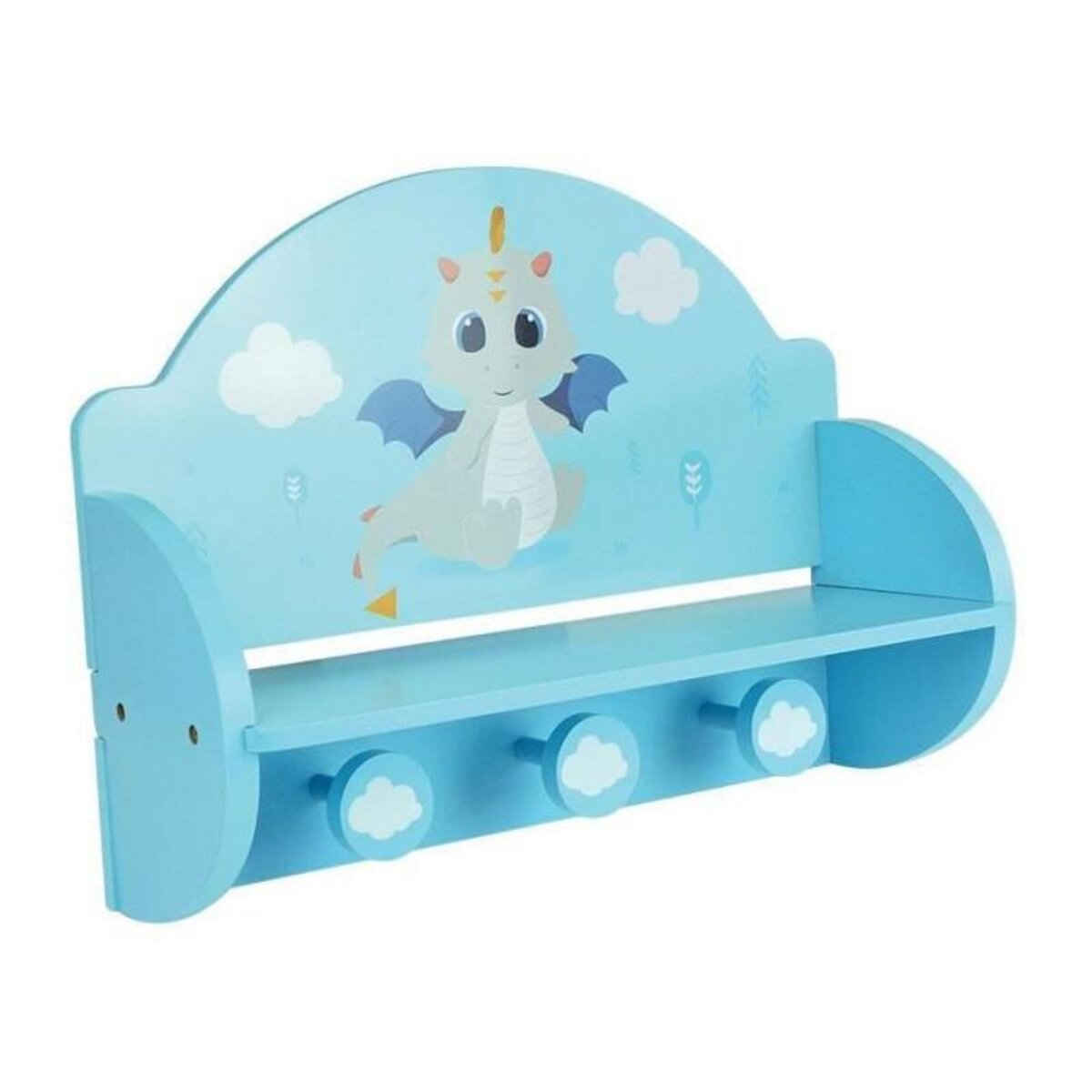 Fun House FUN HOUSE Leon le Dragon 713338 ETAGERE PORTEMANTEAU Dimensions : +- H. 33 x L. 46 x P. 15 cm pour enfant
