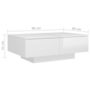 Voir la diapositive 6 : VIDAXL Table basse Blanc brillant 90x60x31 cm Bois d'ingenierie