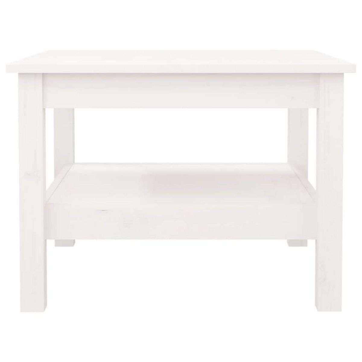 VIDAXL Table basse Blanc 55x55x40 cm Bois massif de pin
