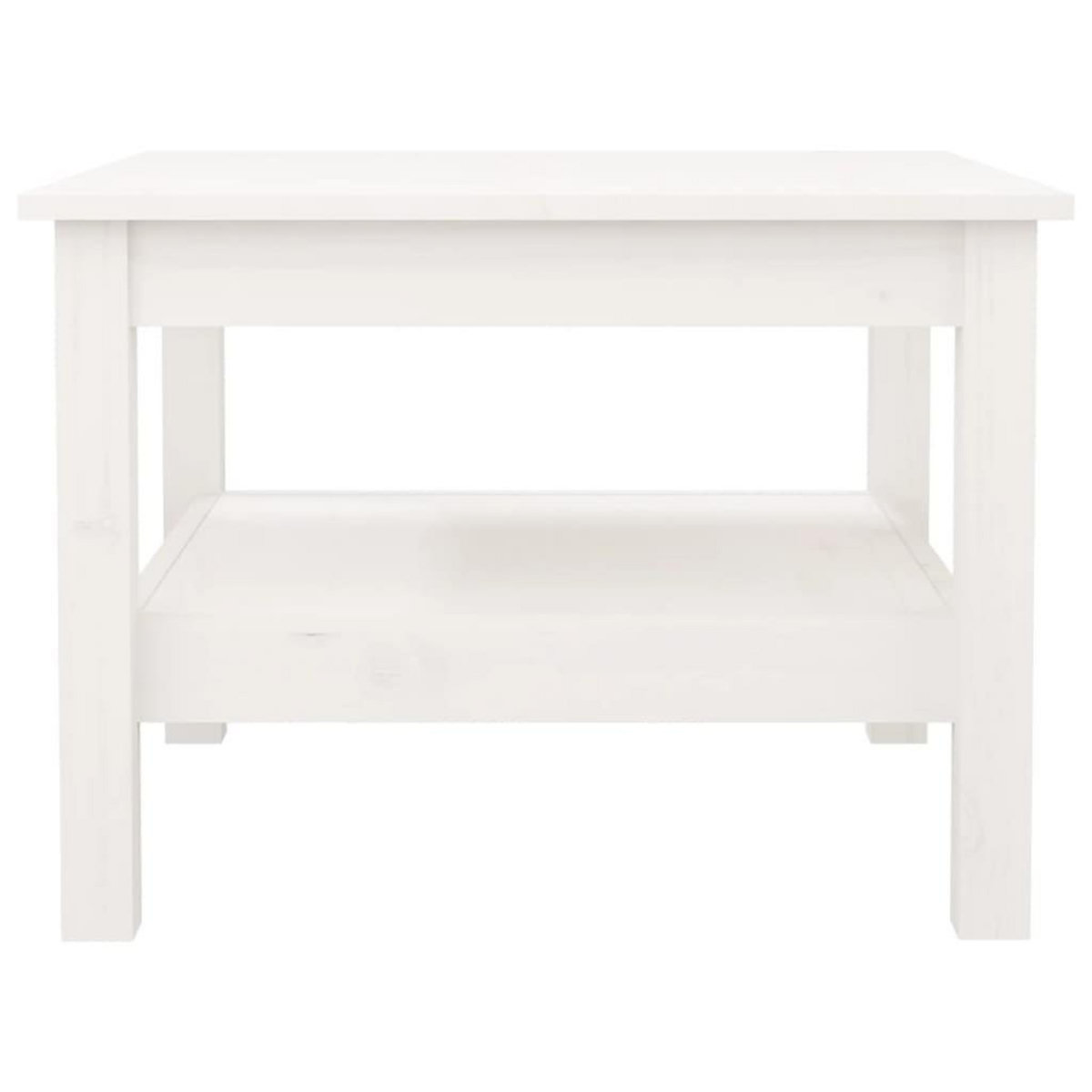 VIDAXL Table basse Blanc 55x55x40 cm Bois massif de pin