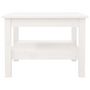 Voir la diapositive 3 : VIDAXL Table basse Blanc 55x55x40 cm Bois massif de pin