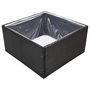 Voir la diapositive 3 : VIDAXL Jardiniere Noir 80x80x40 cm Resine tressee